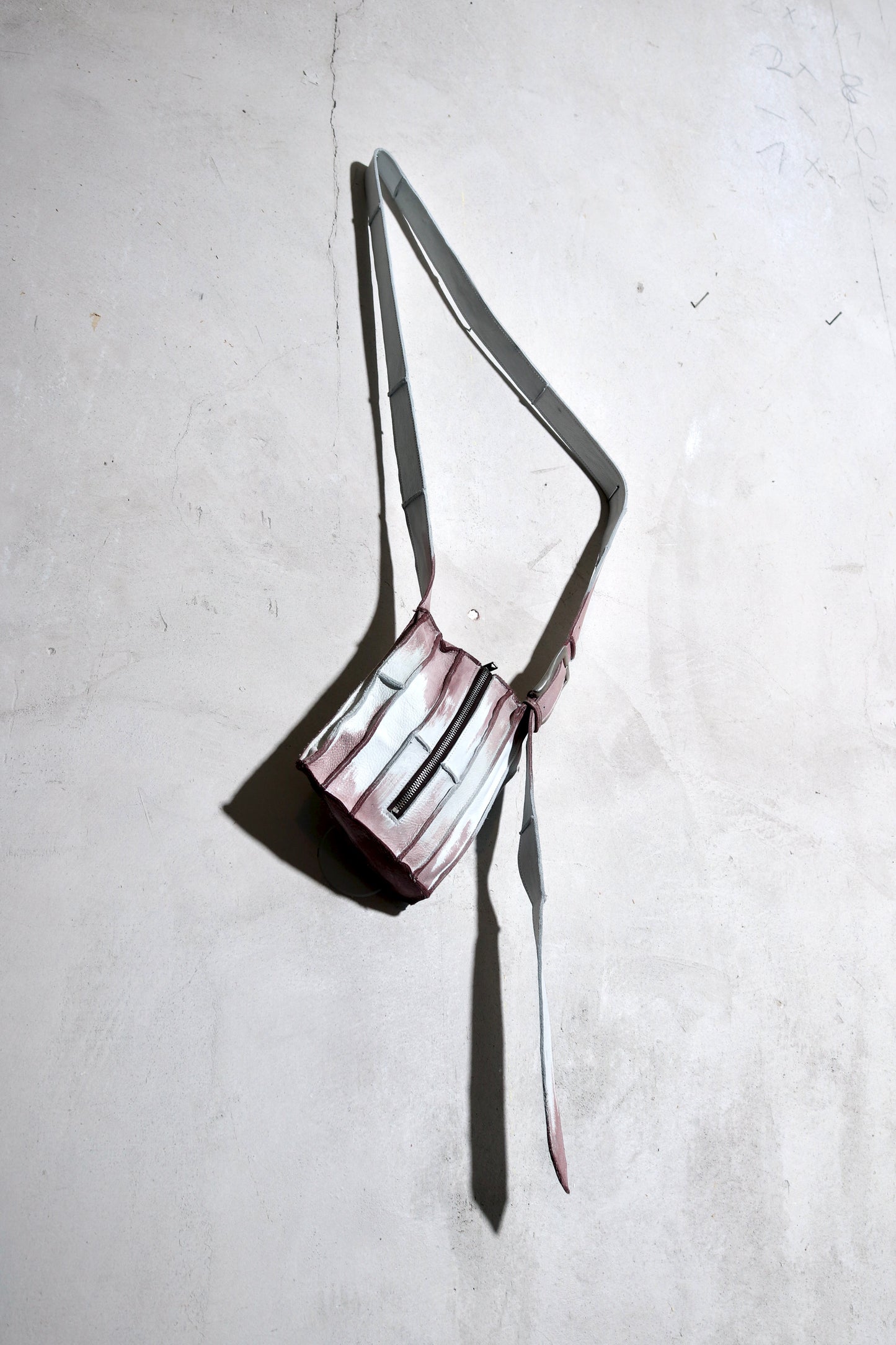 vertical crystal messenger bag