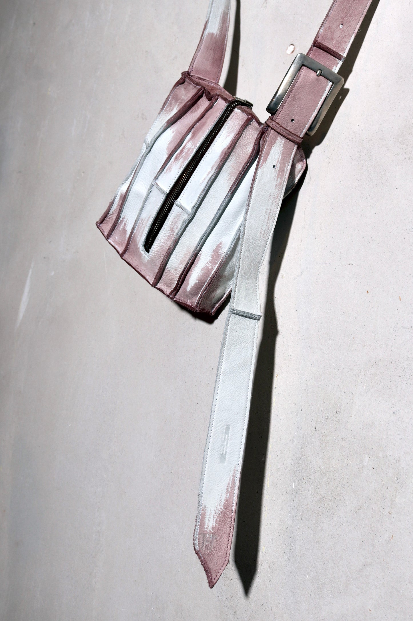 vertical crystal messenger bag