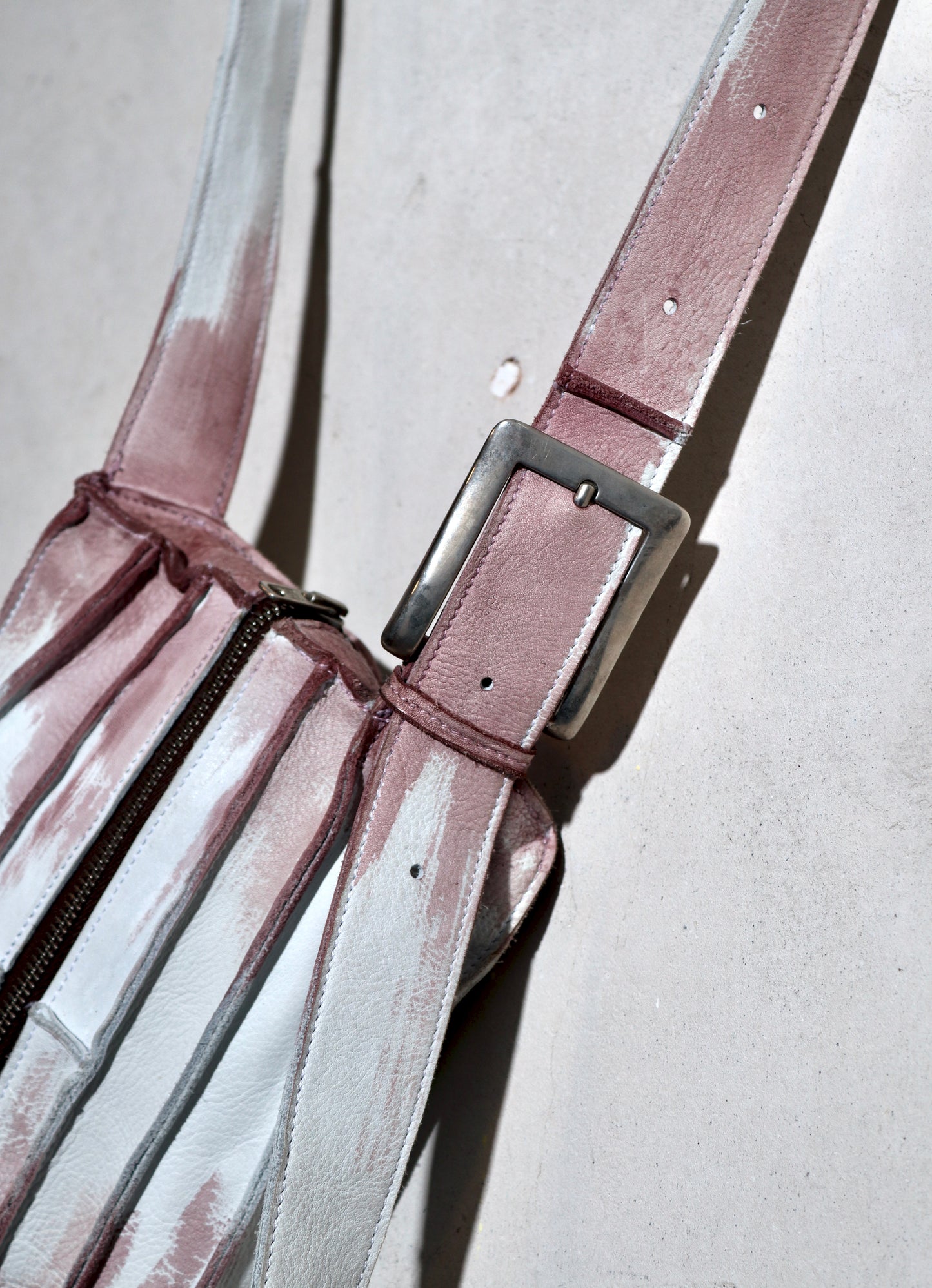 vertical crystal messenger bag