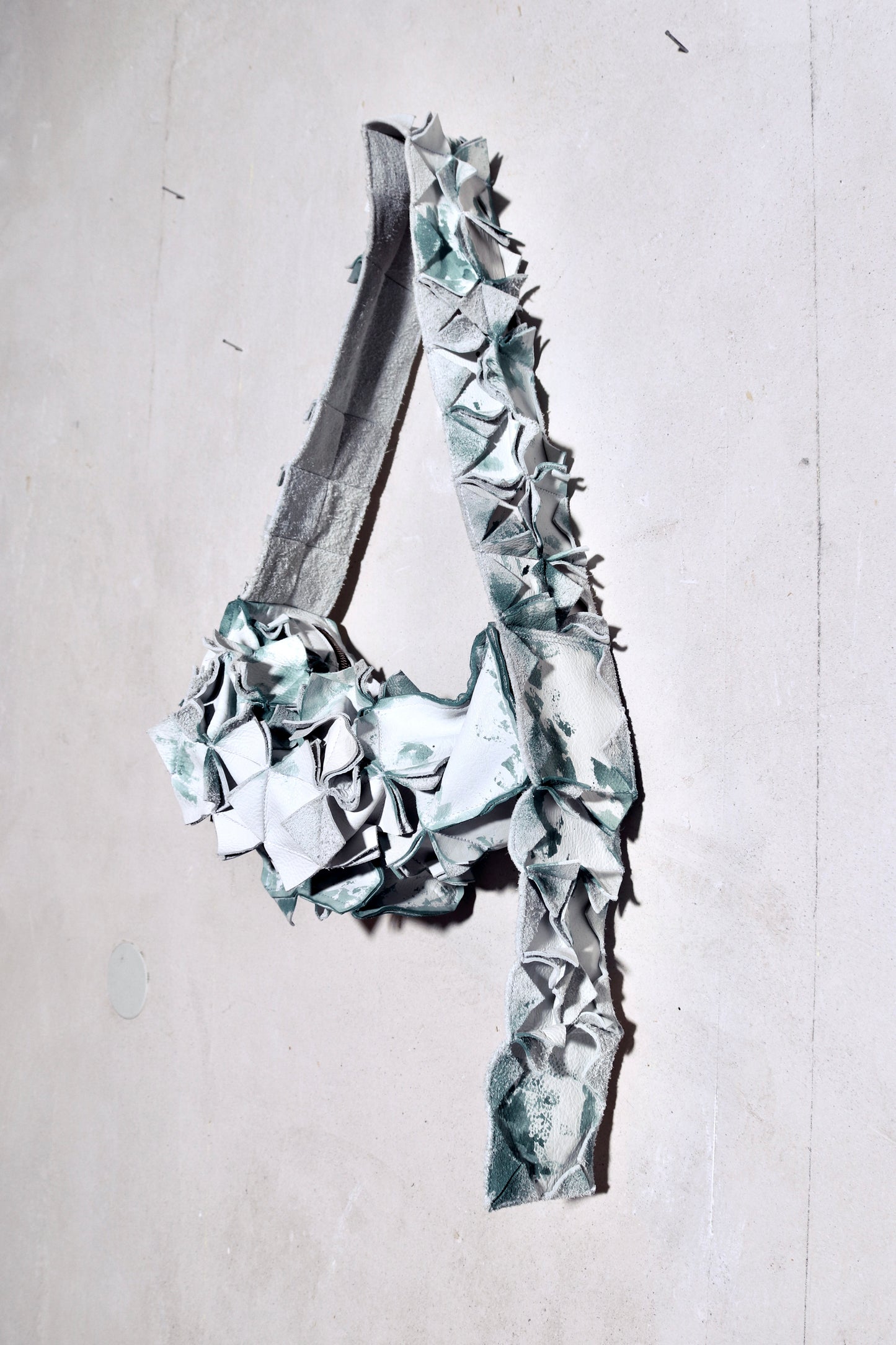 asymmetrical crystal shoulder bag