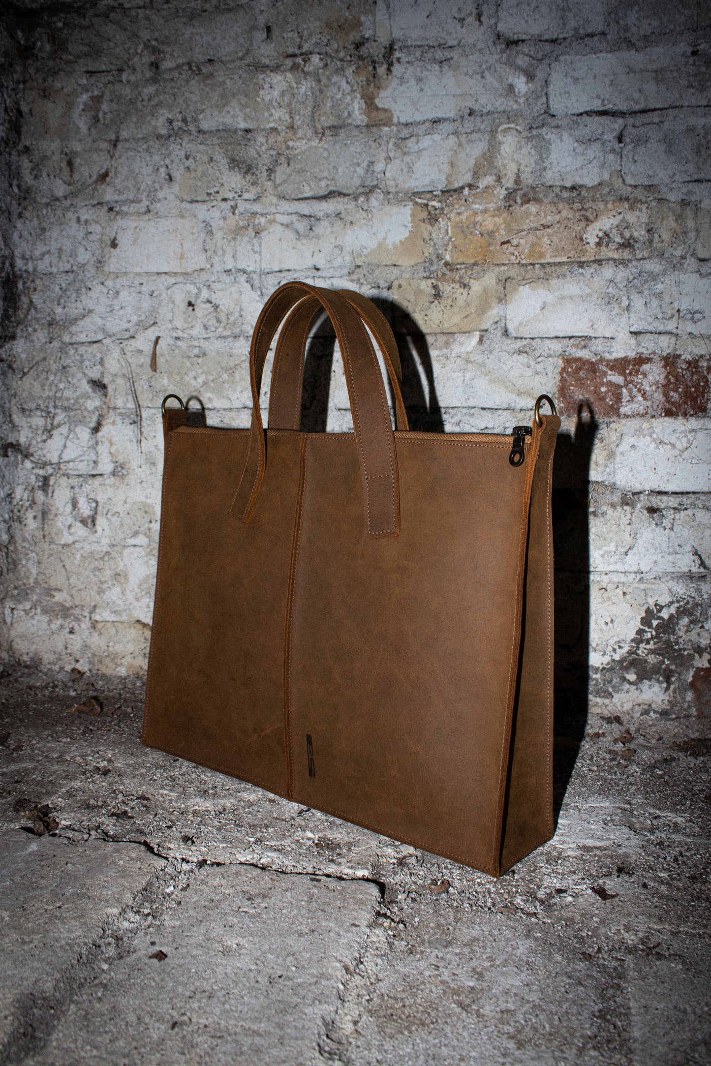 pull-up leather laptop bag