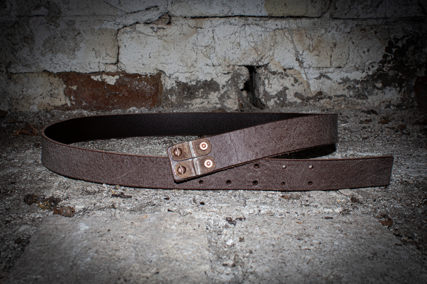 raw steel buckle belt