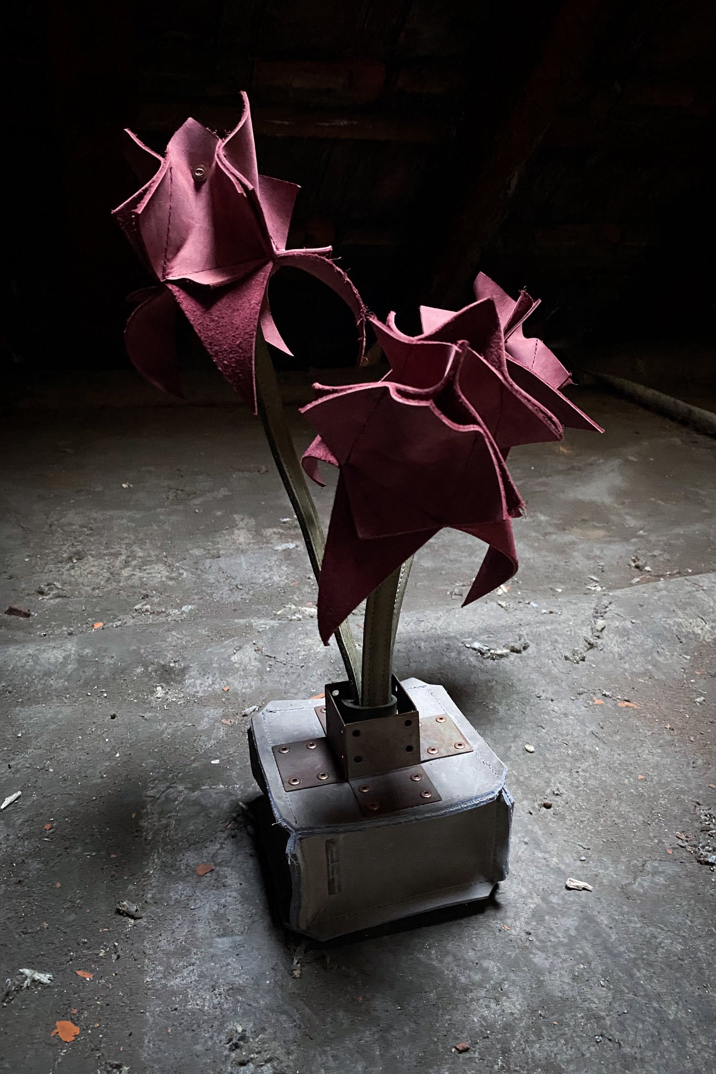 leather rose bouquet