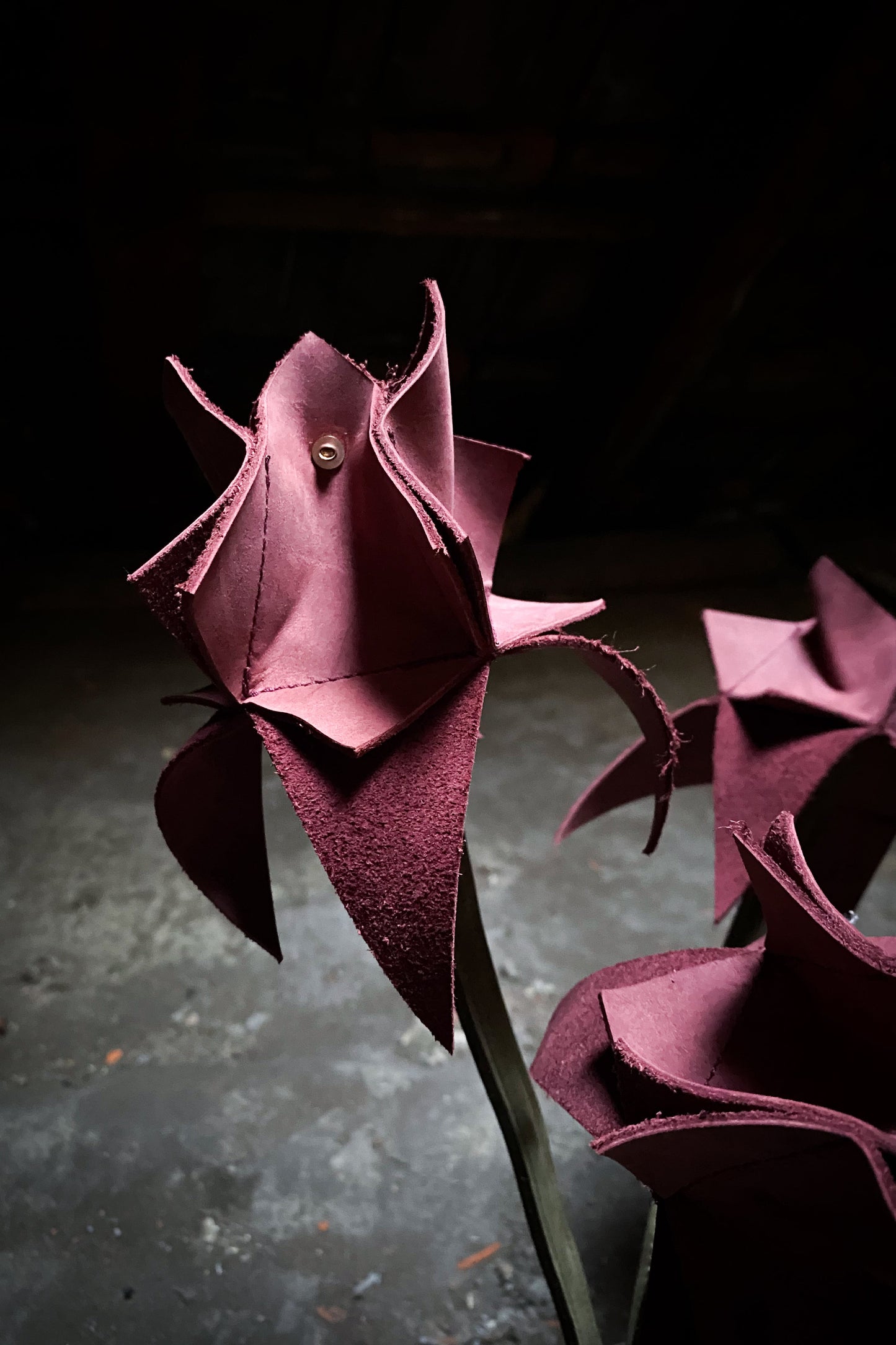 leather rose bouquet