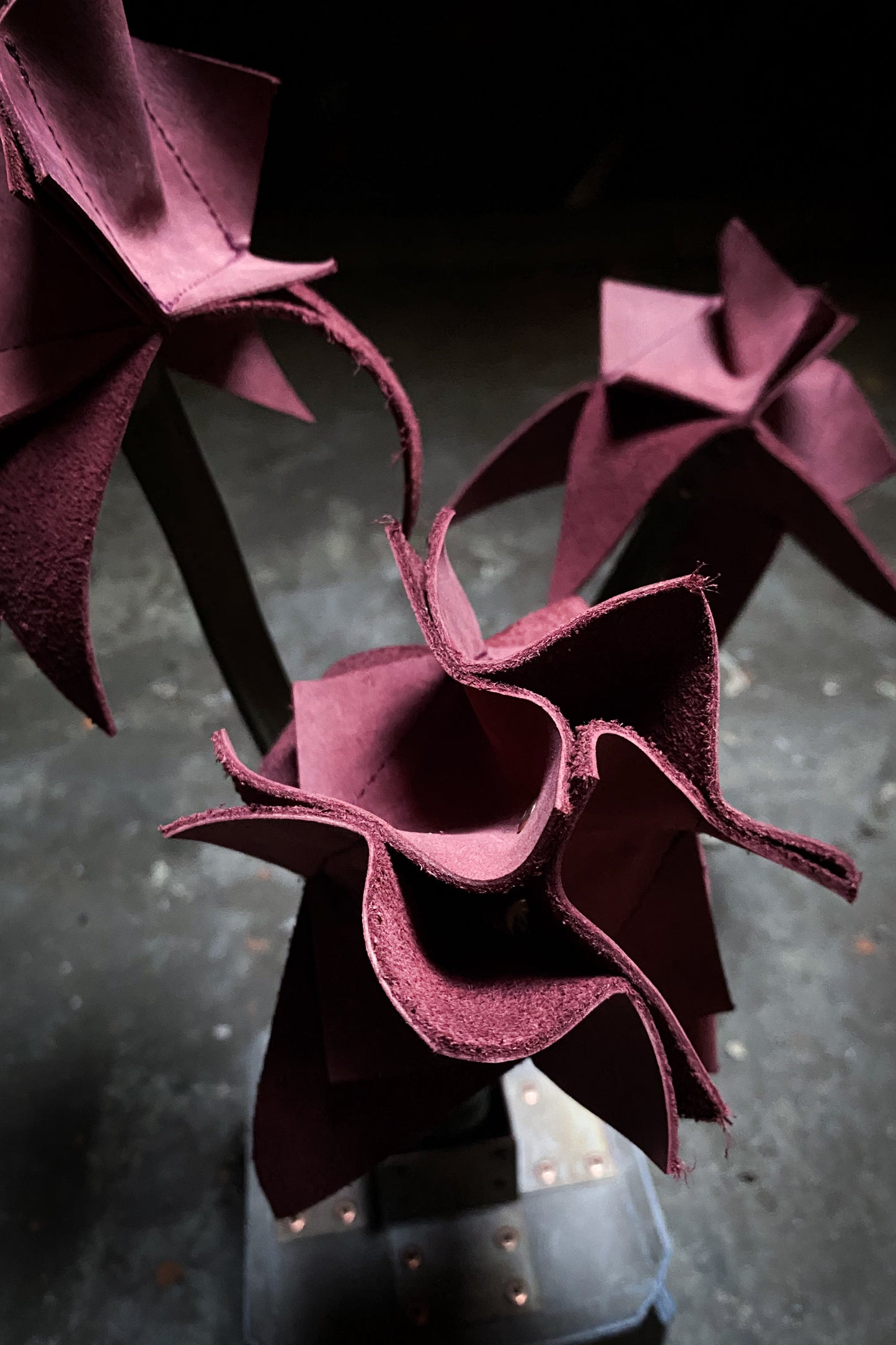 leather rose bouquet