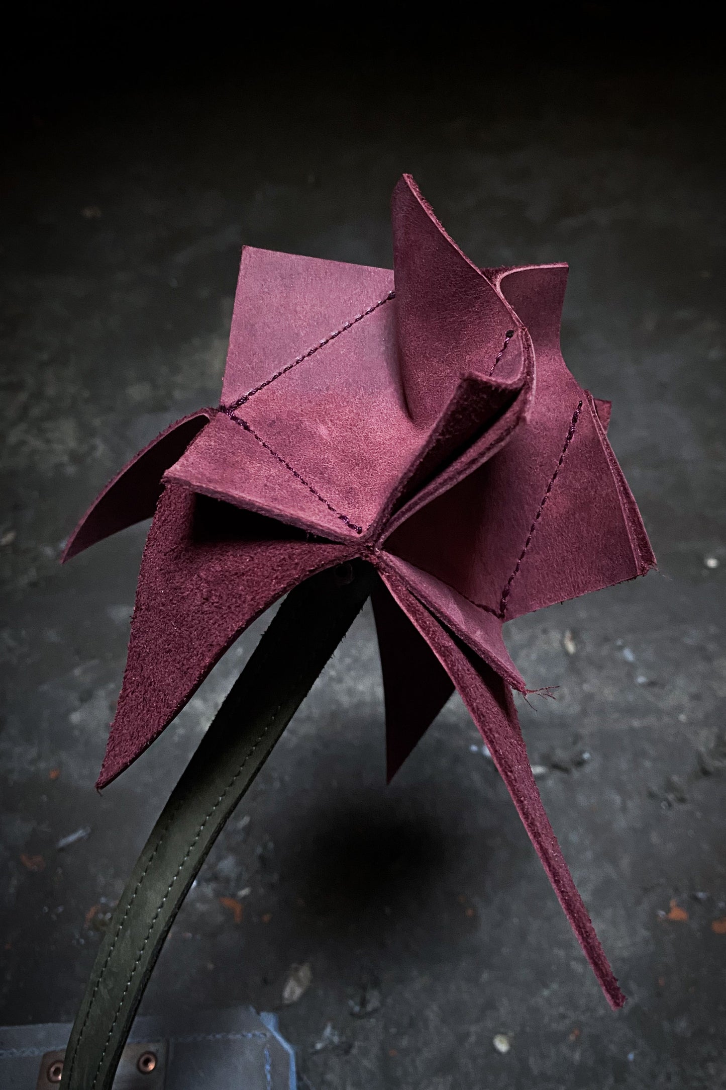 leather rose bouquet